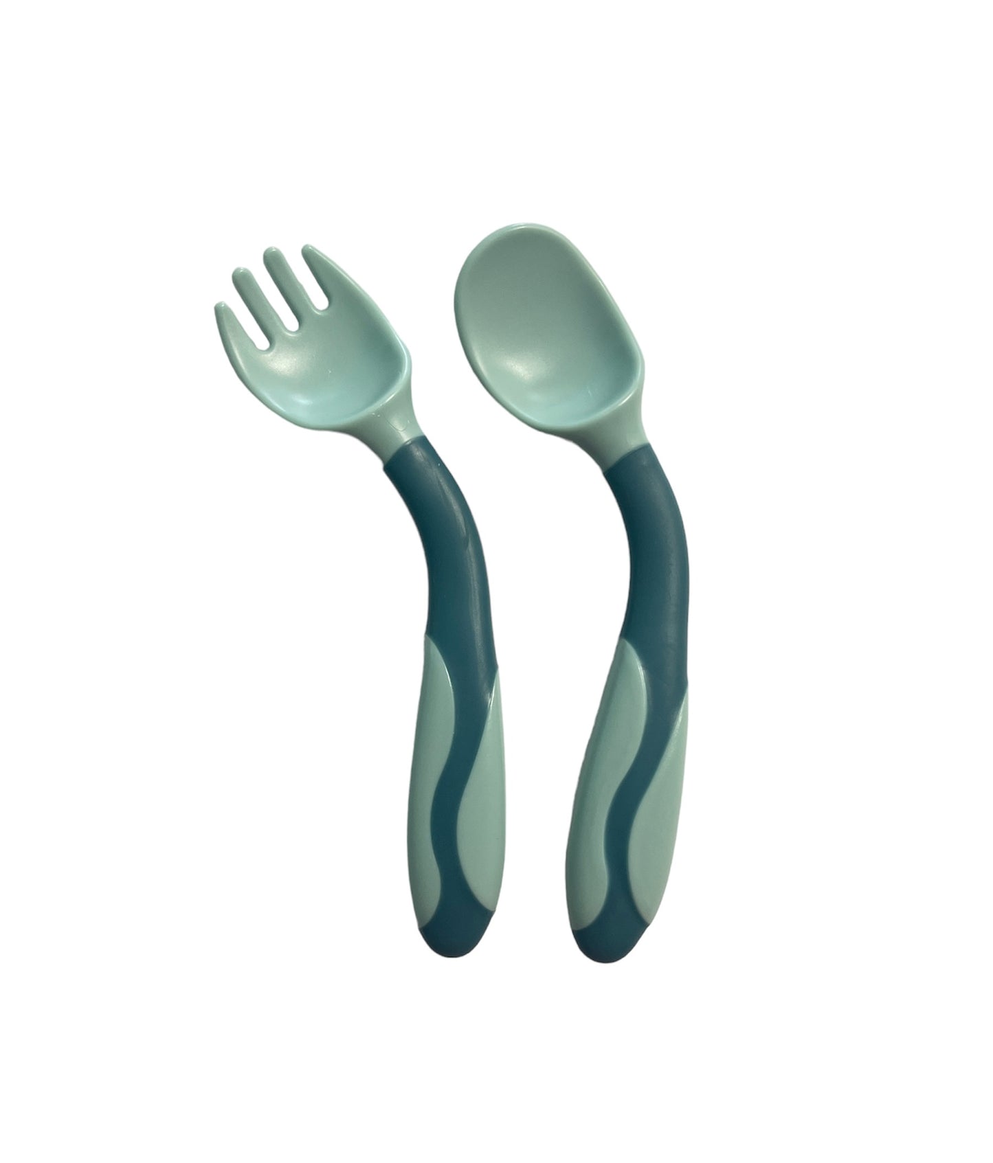 Silicone flexible spoon & fork set
