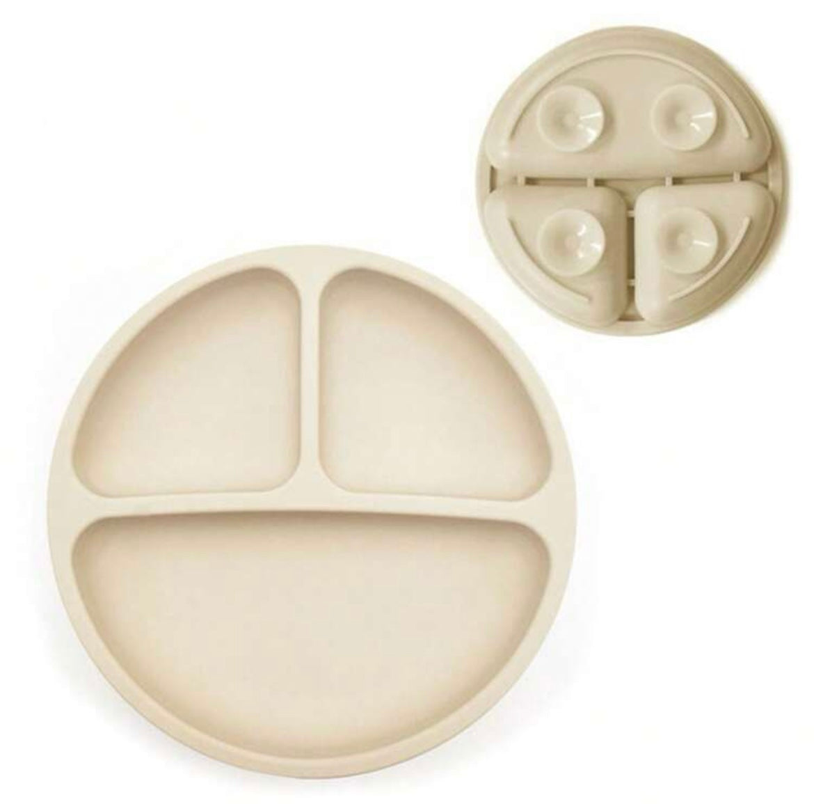 Silicone suction plates - 3 compartments