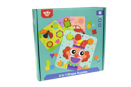 4 in 1 Shape Puzzles - Tooky Toy