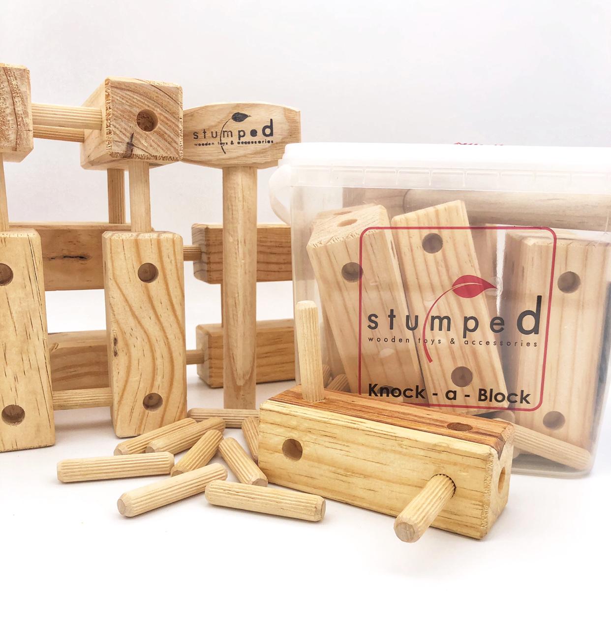 Knock-a-Block Set - Stumped Wooden Toys