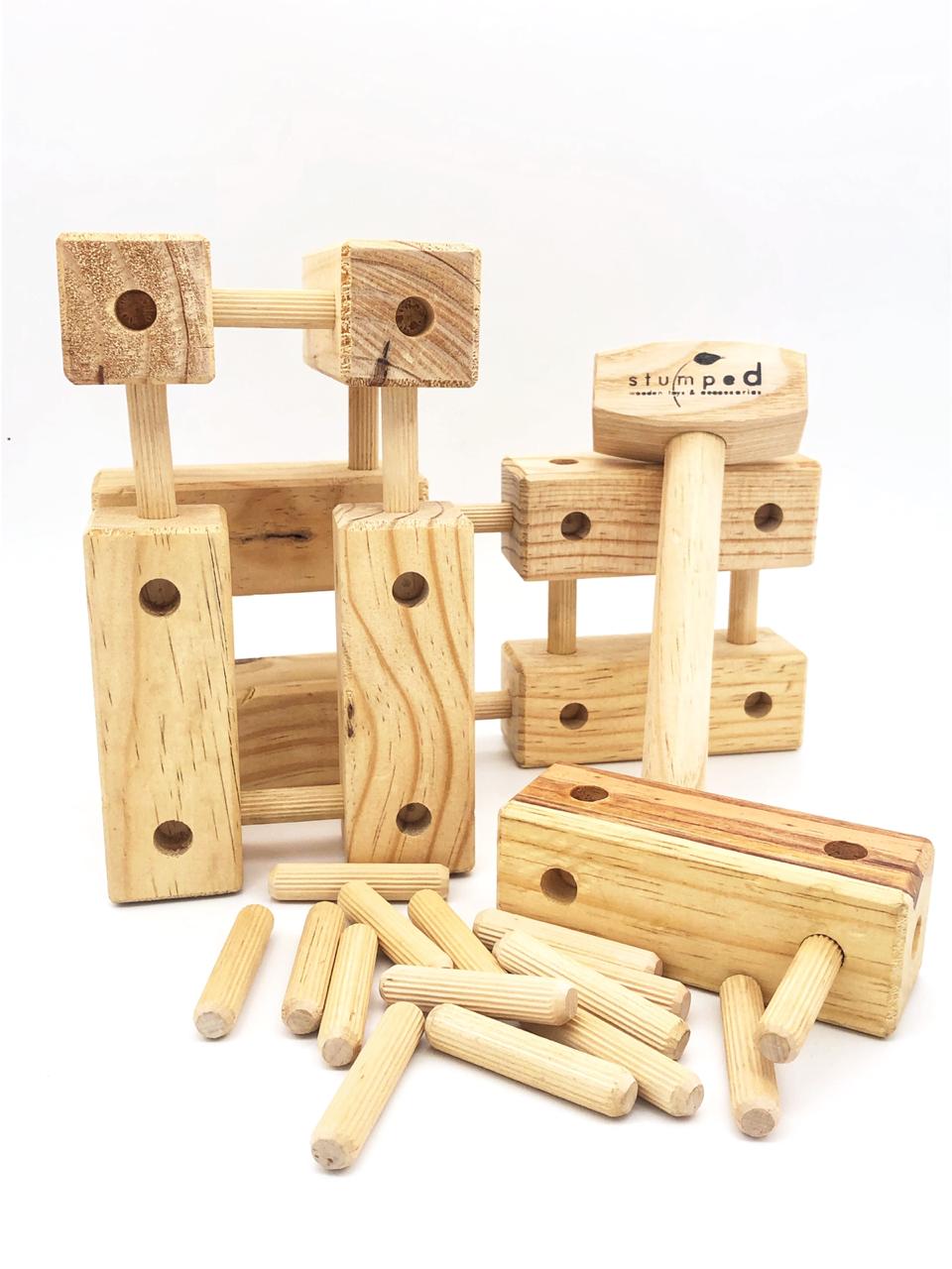Knock-a-Block Set - Stumped Wooden Toys